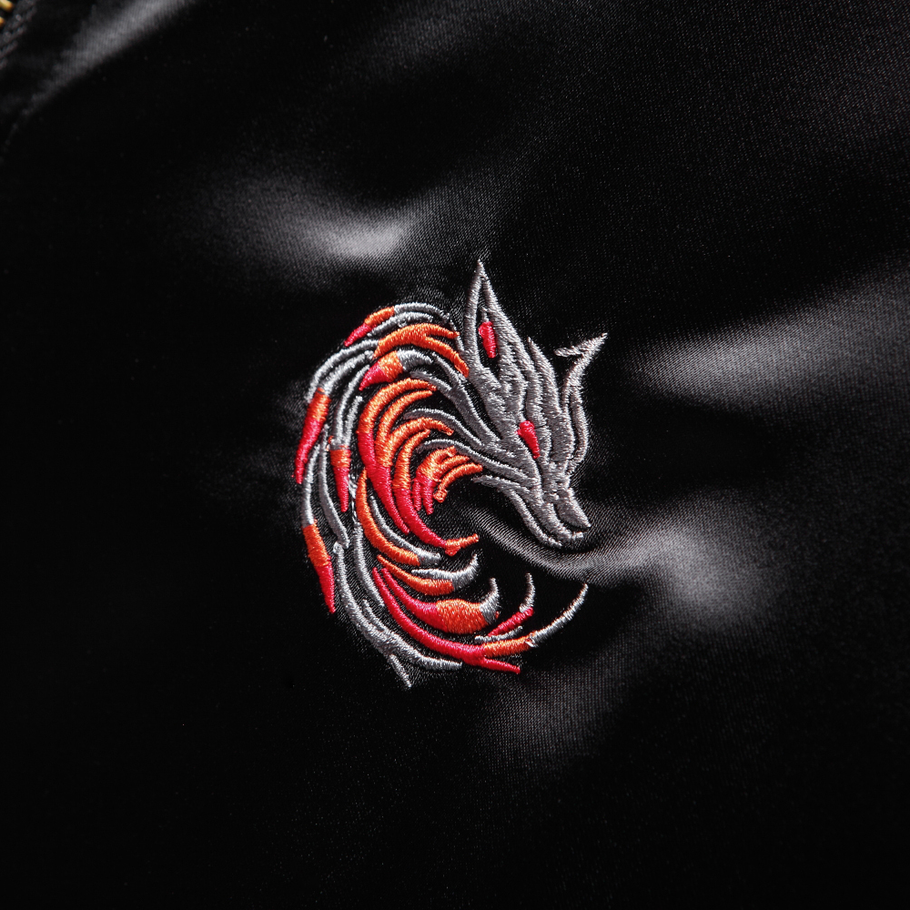 Fiery Nine Tailed Kitsune Sukajan Jacket