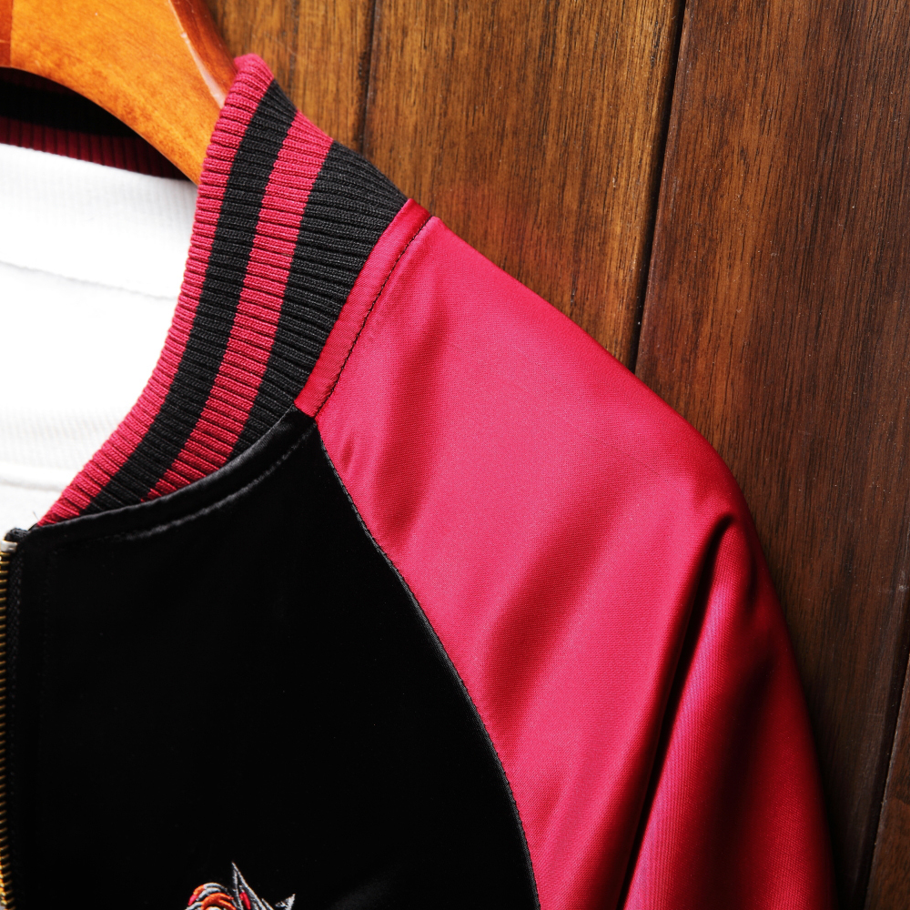 Fiery Nine Tailed Kitsune Sukajan Jacket