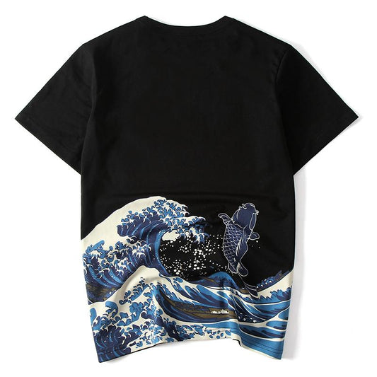 Jumping Carp Painted T-shirt
